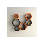 decorasia-hexagon-shape-wood-wall-shelf-number-of-shelves-6-brown-orange